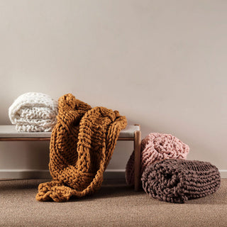 Lana Rose Quartz Throw Rug by Linen House