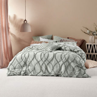 Amadora Smoke Quilt Cover Set by Linen House