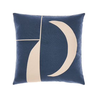 Florida Navy Round Cushion 45cm by Linen House