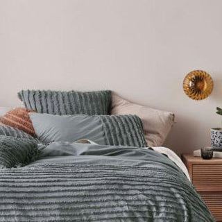 Dunaway Petrol Quilt Cover Set by Linen House