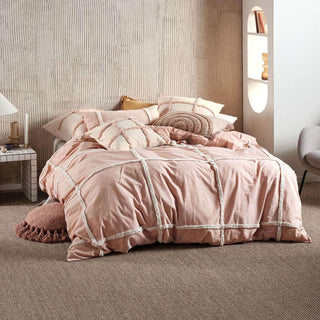 Lyndon Brandy Quilt Cover Set by Linen House