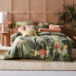 Matira Green Quilt Cover Set by Linen House