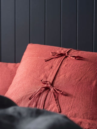 Nimes Sangria Linen European Pillowcase by Linen House