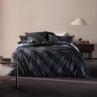 Phoenix Quilt Cover Set Slate by Linen House