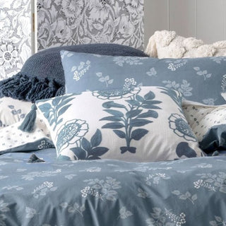 Thelma Blue Quilt Cover Set by Linen House