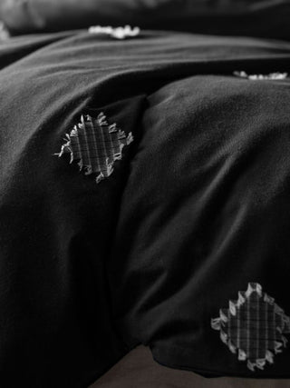 Willshaw Black Quilt Cover Set by Linen House