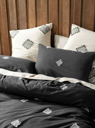 Willshaw Black Quilt Cover Set by Linen House