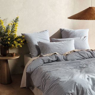 Springsteen Blue European Pillowcase by Linen House