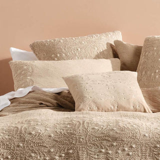 Abigail Sand European Pillowcase by Linen House