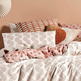 Aida Coral European Pillowcase by Linen House