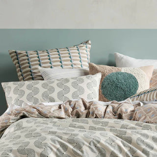 Aida Sky Cushion 48 x 48cm by Linen House