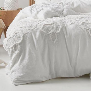 Alli White Quilt Cover Set by Linen House