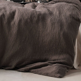 Elysian Mocha Quilt Cover Set by Linen House