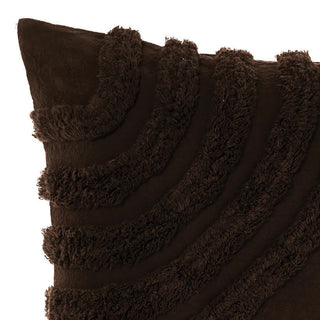 Farrah Cocoa Square filled Cushion 48 x 48cm by Linen House
