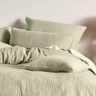 Lila Wasabi Quilt Cover Set by Linen House