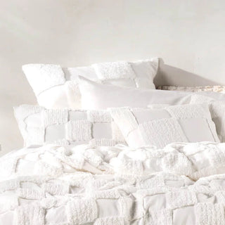 Memphis White European Pillowcase by Linen House