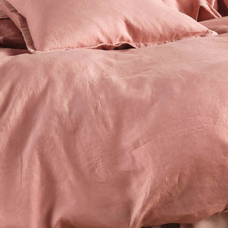 Nimes Rosette Linen QUILT COVER SET  by Linen House