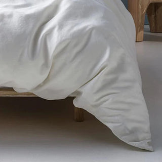 Nimes Linen QUILT COVER SET White by Linen House