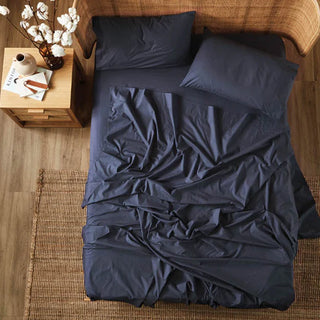 Terra Organic Cotton MIDNIGHT Mega Sheet Set by Linen House