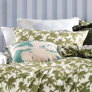 Tourelles Leaf Cushion 48 x 48 cm by Linen House