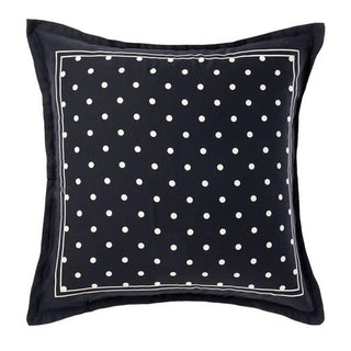 Vivienne Quilt Cover Set Black by Linen House