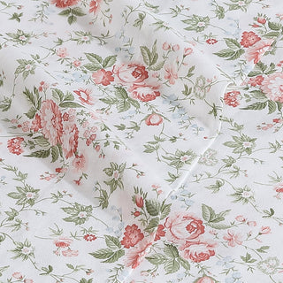 Lillian Coral Cotton Sheet Set by Laura Ashley