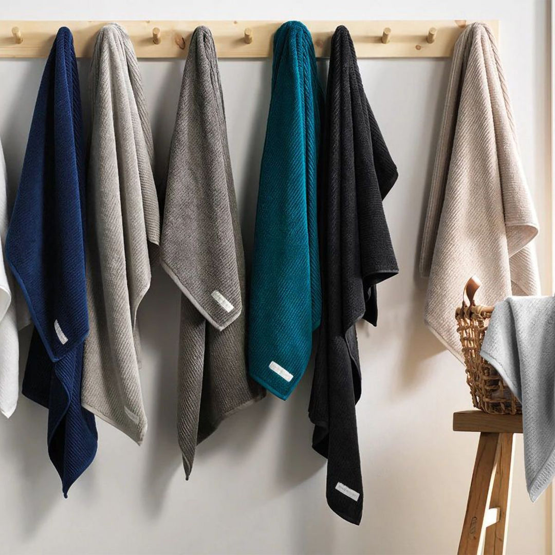 Living Textures Trenton Towel Collection by Sheridan GRANITE Planet Linen