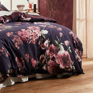 Ari Navy Quilt Cover Set by Logan & Mason