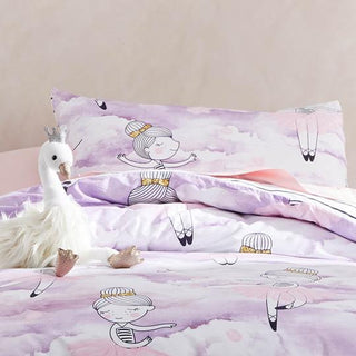 Dancing In The Clouds Pink Quilt Cover Set by Logan and Mason Kids