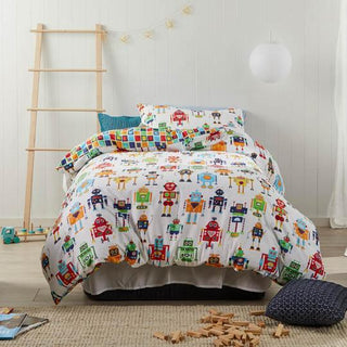 Robots Multi Quilt Cover Set by Logan and Mason Kids