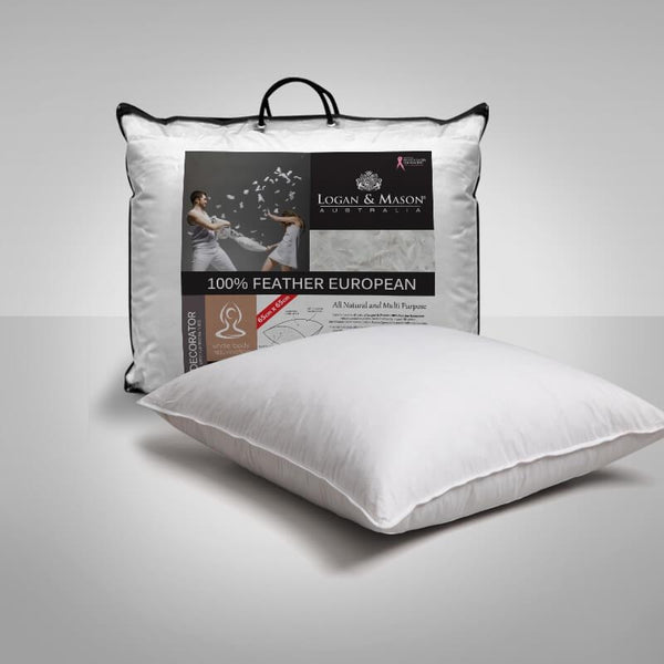 100 Feather European Pillow by Logan Mason