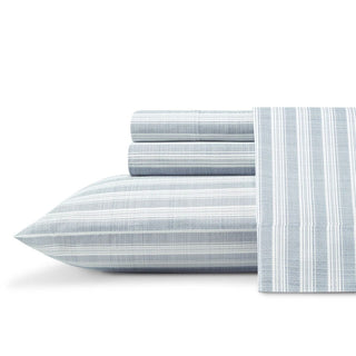 Maldive Stripe Indigo Cotton Sheet Set by Tommy Bahama