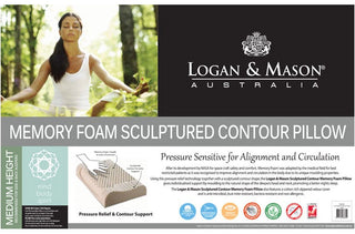 Memory Foam Sculptured Contour Pillow by Logan and Mason