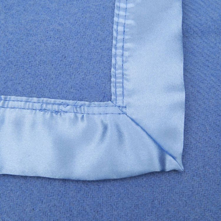 Merino Wool Blanket 375gsm BLUE by Alastairs Planet Linen