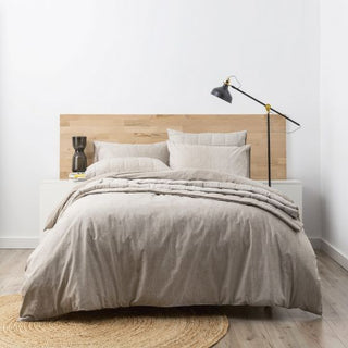 Solana SILVER Washed Cotton Quilt Cover Set by Renee Taylor