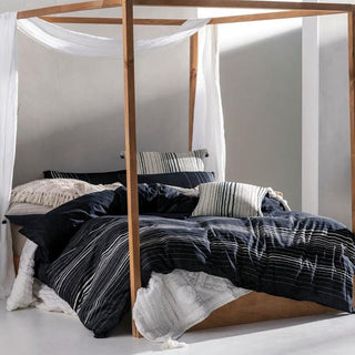 Nighttide Indigo Quilt Cover Set by Linen House