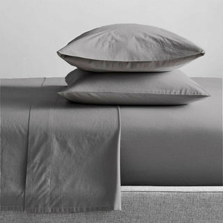 Organic Cotton Percale 300TC STEEL GREY Sheet Set by Renee Taylor