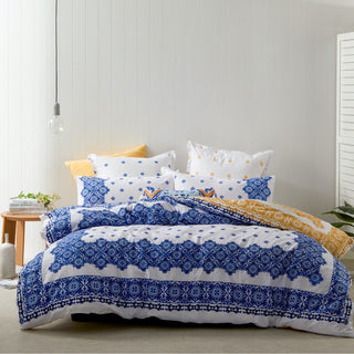 Palermo Navy Quilt Cover Set By Logan & Mason