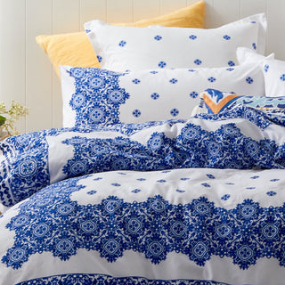 Palermo Navy Quilt Cover Set By Logan & Mason