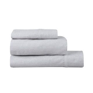 Cotton Charcoal Flannelette Sheet Set by Private Collection