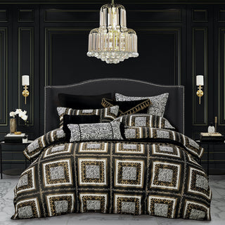 Piazza Gold Quilt Cover Set by Davinci Private Collection