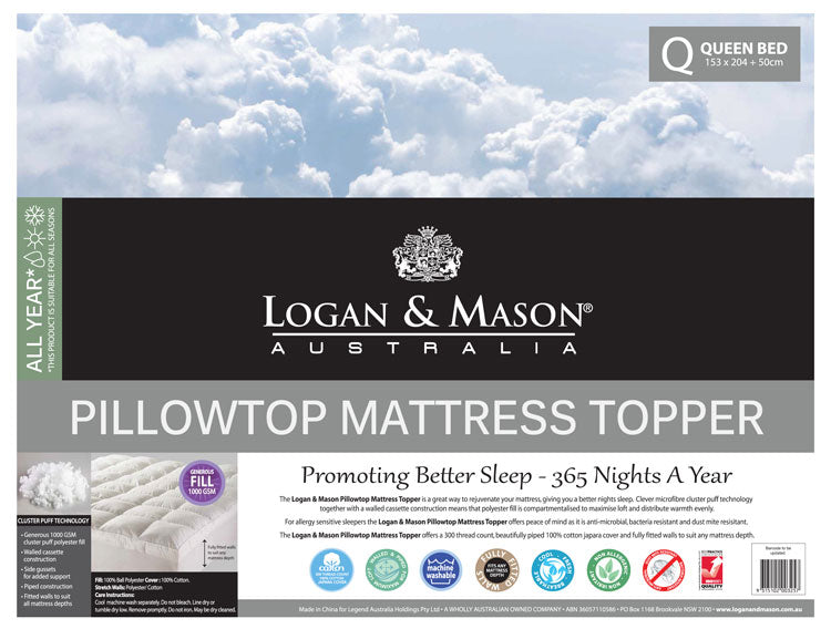 logan and mason mattress topper