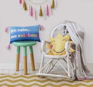 Over The Rainbow Throw Rug by Private Collection Kids