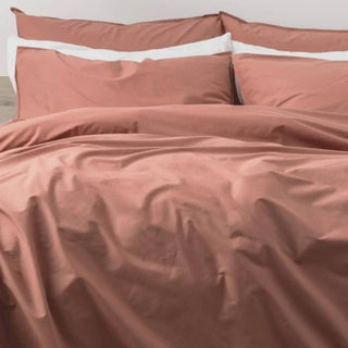 Helena 300tc Vintage Stone Washed Quilt cover Set REDWOOD by Renee Taylor