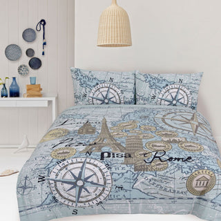 Euro Map Quilt Cover Set by Ardor Retro