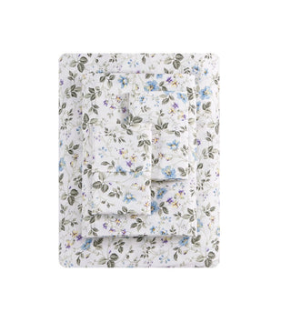 LAURA ASHLEY Spring Bloom WILDFLOWER 375THC Cotton Sheet Set