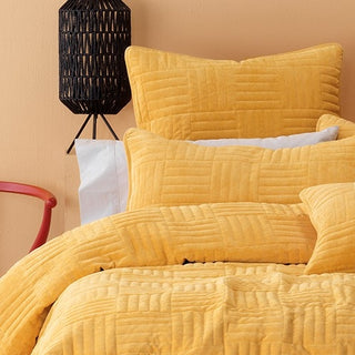 Raymond Mustard Coverlet Set by Bianca