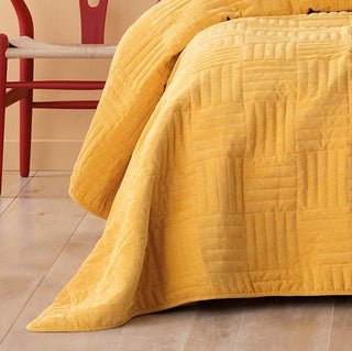 Raymond Mustard Coverlet Set by Bianca