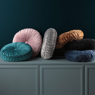 Tempo Emerald Green Round Cushion (Filled) by Logan & Mason