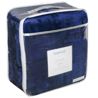 Ultra Soft Velvet Blanket 350gsm INDIGO by Bianca